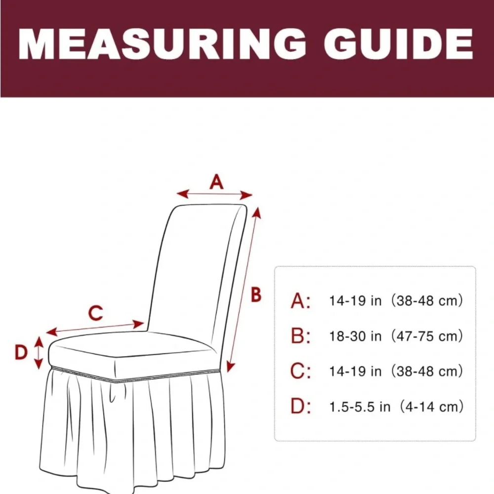 New 4pc Burgandy Chair Covers